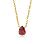 Load image into Gallery viewer, Garnet Water Drop Pendant Necklace