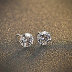 Load image into Gallery viewer, Sterling Silver Cubic Zirconia Stud Earrings