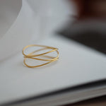 Load image into Gallery viewer, Chic 18K Gold Plated Triple Wire Wrap Engagement Ring