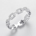 Load image into Gallery viewer, Sterling Silver Hip Hop Cubic Zirconia Chain Rings