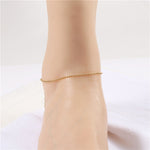 Load image into Gallery viewer, 18K Gold Plated Bead Chain Anklet