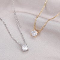 Zircon Birthstone Necklace for Women โ 925 Sterling Silver, CZ Stone, Gift-Ready