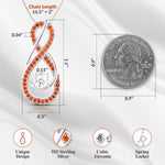 Load image into Gallery viewer, Garnet Red Infinity Birthstone Necklace - January Gemstone