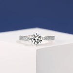 Load image into Gallery viewer, Engagement Ring for Women 925 Sterling Silver in 18K White Gold with AAA Zircon