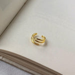 Load image into Gallery viewer, 925 Silver Single Cuff Earrings Minimalist - 18K Gold Plated