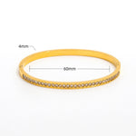 Load image into Gallery viewer, Zirconia Bangle Bracelet - Silver & Gold Plated