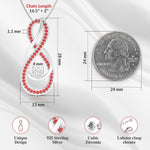 Load image into Gallery viewer, Ruby Red Infinity Birthstone Necklace - July Gemstone
