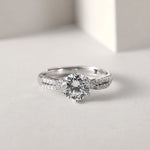 Load image into Gallery viewer, Elegant Sterling Silver Engagement Ring