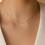 Load image into Gallery viewer, Sideways Initial Letter Necklace