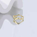 Load image into Gallery viewer, 925 Sterling Silver Ring irregular gold - Adjustable Ring