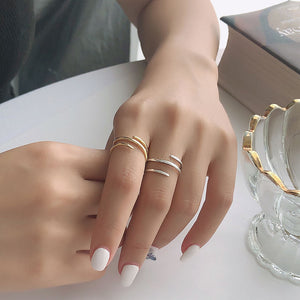 Adjustable Minimalist Ring for Women — 925 Sterling Silver, Gold or Rhodium Plated