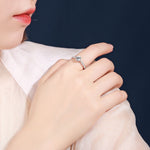 Load image into Gallery viewer, Engagement Ring for Women 925 Sterling Silver in 18K White Gold with AAA Zircon