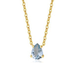 Load image into Gallery viewer, Aquamarine Water Drop Pendant Necklace