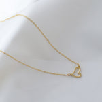 Load image into Gallery viewer, Dainty Gold Plated Heart Necklace