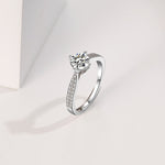 Load image into Gallery viewer, Engagement Ring for Women 925 Sterling Silver in 18K White Gold with AAA Zircon