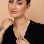 Load image into Gallery viewer, Garnet Red Infinity Birthstone Necklace - January Gemstone