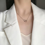 Load image into Gallery viewer, Double Heart Gold Plated Pendant Necklace