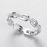 Load image into Gallery viewer, Sterling Silver Hip Hop Cubic Zirconia Chain Rings