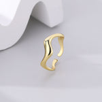 Load image into Gallery viewer, 925 Sterling Silver Ring irregular gold - Adjustable Ring