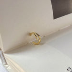 Load image into Gallery viewer, 925 Silver Single Cuff Earrings Minimalist - 18K Gold Plated