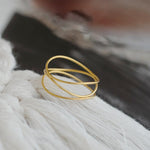 Load image into Gallery viewer, Chic 18K Gold Plated Triple Wire Wrap Engagement Ring