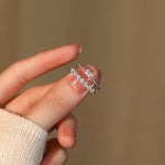 Load image into Gallery viewer, 925 Sterling Silver Round Zircon Rings