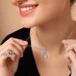 Load image into Gallery viewer, Blue Turquoise Infinity Birthstone Necklace - December Gemstone