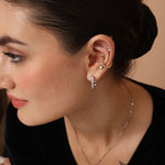 Load image into Gallery viewer, Moissanite Hoop Earrings in Silver – Elegant Jewelry for Every Occasion