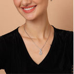 Load image into Gallery viewer, Blue Aquamarine Infinity Birthstone Necklace - March Gemstone