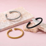 Load image into Gallery viewer, Gold Plated Cable Chain Cuff Bracelet