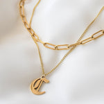 Load image into Gallery viewer, Custom Gothic Initial Necklace - 18K Gold Plated
