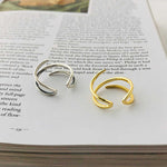 Load image into Gallery viewer, 925 Sterling Silver Minimalist Gold - Rhodium Plated Adjustable Ring