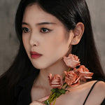 Load image into Gallery viewer, Marquise Cut Cubic Zirconia Geometric Leaf Tiny Stud Earrings - 999 Silver