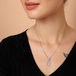Load image into Gallery viewer, Blue Turquoise Infinity Birthstone Necklace - December Gemstone