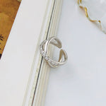 Load image into Gallery viewer, High Quality Gold Plated And Silver Adjustable Rings - 925 Jewelry Zircon Cross