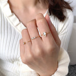 Load image into Gallery viewer, Chic 18K Gold Plated Diamond Stacking Rings