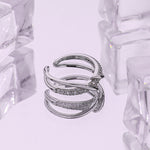Load image into Gallery viewer, Double Parallel Lines Twisted Rings - 925 Silver Sterling