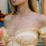 Load image into Gallery viewer, Dainty Fresh Water Pearl Necklace - Gold Plated Chain