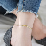 Load image into Gallery viewer, Gold Plated Serpentine Chain Anklet - Stylish Beach Jewelry for Women