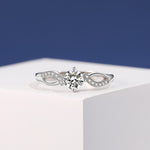 Load image into Gallery viewer, Mirco Pave CZ Zircon Engagement Rings - 925 Sterling Silver