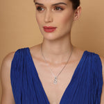 Load image into Gallery viewer, Clear Diamond Infinity Birthstone Necklace - April Gemstone