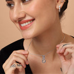 Load image into Gallery viewer, Blue Turquoise Infinity Birthstone Necklace - December Gemstone