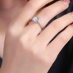 Load image into Gallery viewer, Round Brilliant Cut Zirconia Engagement Rings Jewelry - 925 Sterling Silver