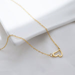 Load image into Gallery viewer, Dainty Gold Plated Heart Necklace