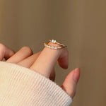 Load image into Gallery viewer, 925 Sterling Silver Round Zircon - White Marquise Rings