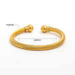 Load image into Gallery viewer, Gold Plated Cable Chain Cuff Bracelet