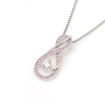 Load image into Gallery viewer, Alexandrite Lavender Infinity Birthstone Necklace Silver - June Gemstone