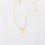 Load image into Gallery viewer, Trendy Gold-Filled Rectangle Necklace with Love Letter Pendant