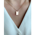 Load image into Gallery viewer, Trendy Gold-Filled Rectangle Necklace with Love Letter Pendant