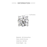 Load image into Gallery viewer, 925 Sterling Silver Zirconia Round Studs Earrings